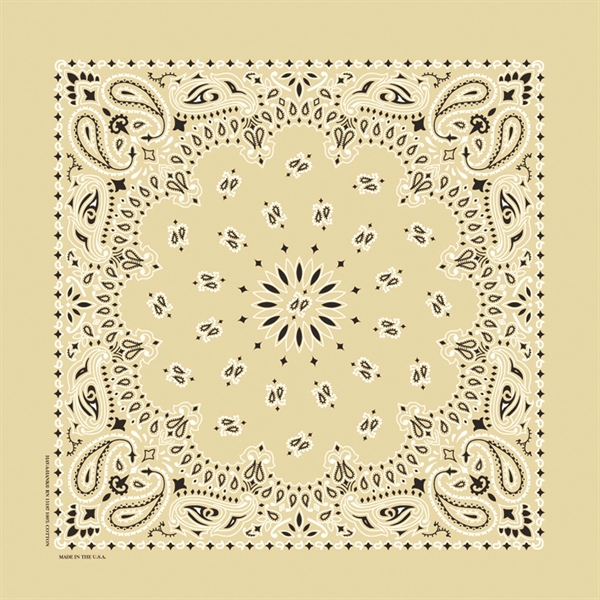 22" x 22" cotton bandana with American paisley print.... from ASI 44020 Bandanna Promotions By CARO-LINE / Bandanna Promotions