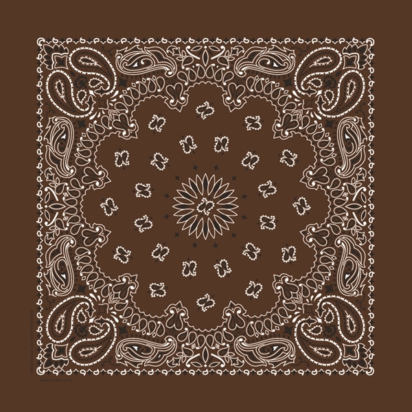 22" x 22" cotton bandana with American paisley print.... from ASI 44020 Bandanna Promotions By CARO-LINE / Bandanna Promotions