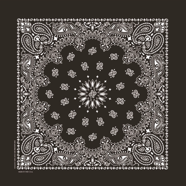 22" x 22" cotton bandana with American paisley print.... from ASI 44020 Bandanna Promotions By CARO-LINE / Bandanna Promotions
