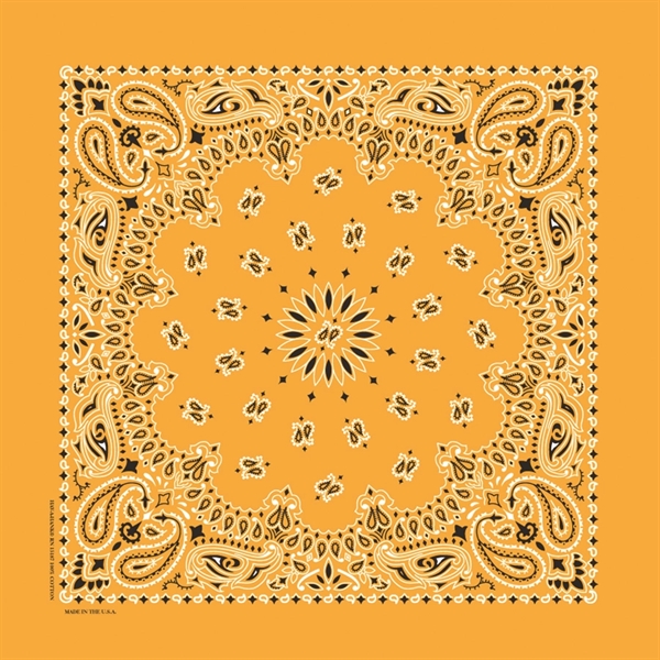 22" x 22" cotton bandana with American paisley print.... from ASI 44020 Bandanna Promotions By CARO-LINE / Bandanna Promotions