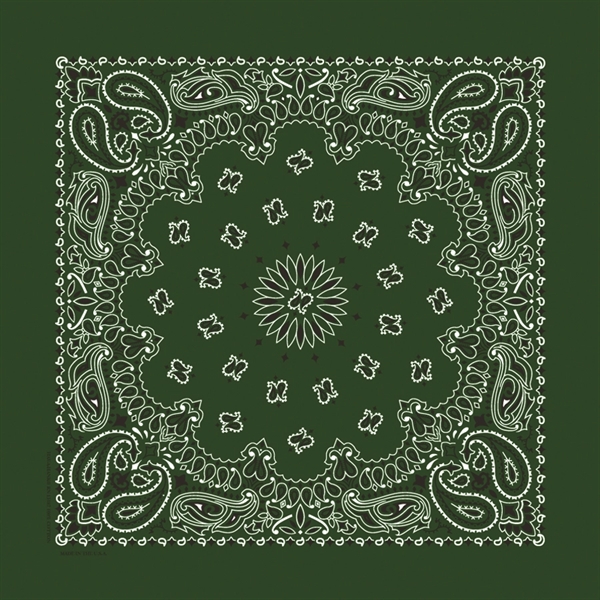 22" x 22" cotton bandana with American paisley print.... from ASI 44020 Bandanna Promotions By CARO-LINE / Bandanna Promotions