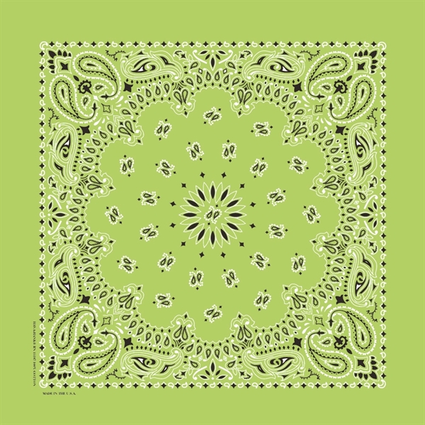 22" x 22" cotton bandana with American paisley print.... from ASI 44020 Bandanna Promotions By CARO-LINE / Bandanna Promotions