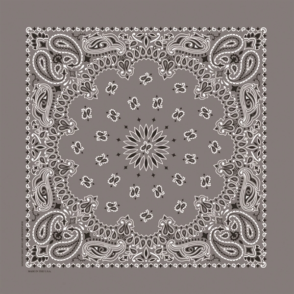 22" x 22" cotton bandana with American paisley print.... from ASI 44020 Bandanna Promotions By CARO-LINE / Bandanna Promotions