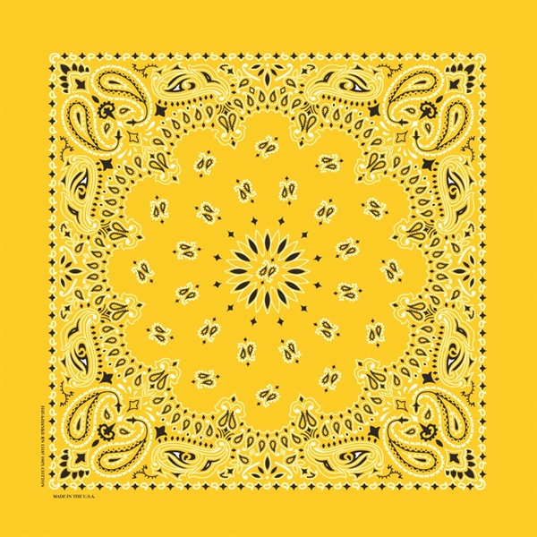 22" x 22" cotton bandana with American paisley print.... from ASI 44020 Bandanna Promotions By CARO-LINE / Bandanna Promotions