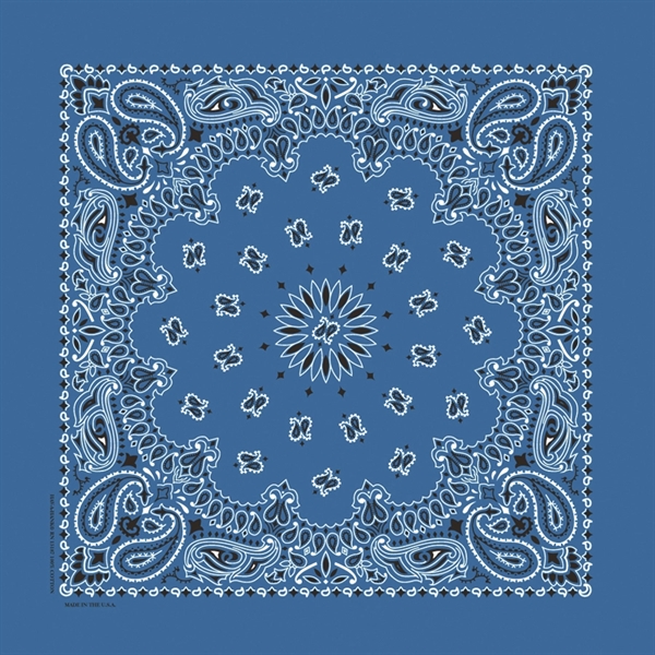 22" x 22" cotton bandana with American paisley print.... from ASI 44020 Bandanna Promotions By CARO-LINE / Bandanna Promotions