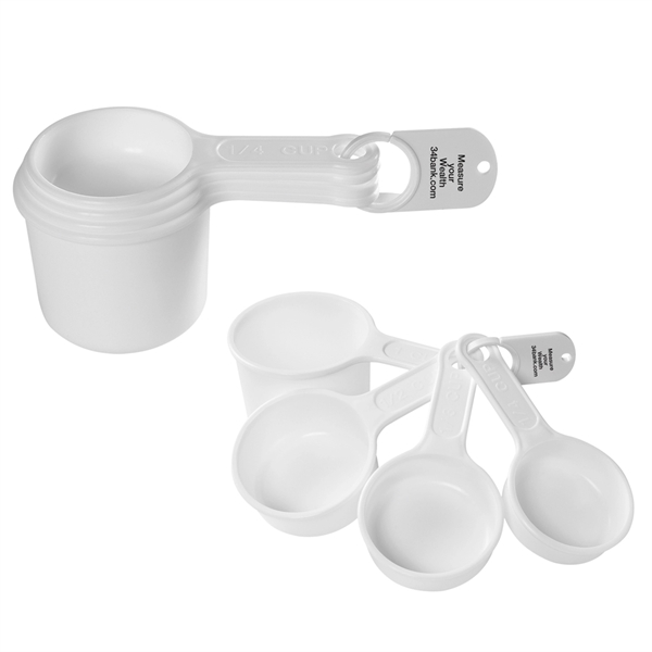 Set of 4 measuring cups with measuring scales molded on handles;... from ASI 57956 Graphco line