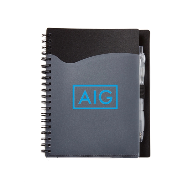 5 3/4" x 7 1/8" 70-sheet spiral bound notebook with color... from ASI 63549 Jornik Manufacturing Corp / Jornik