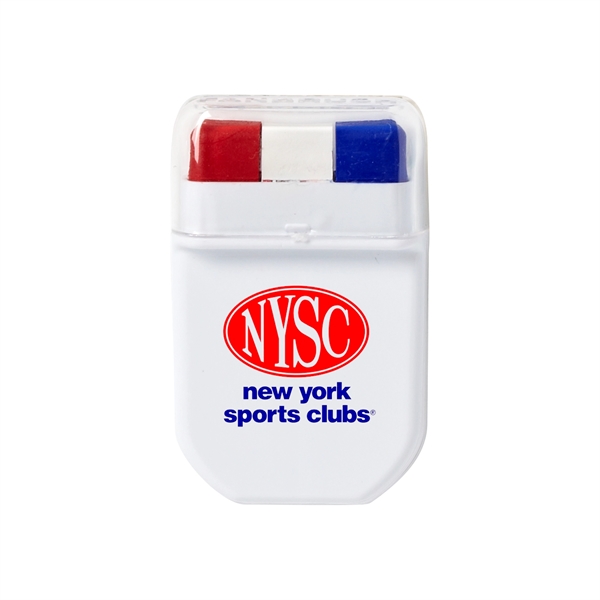 1.5" x 2.25" x 0.62" Fanbrush non-toxic, non-bacterial, vegetable-based face paint... from ASI 63549 Jornik Manufacturing Corp / Jornik