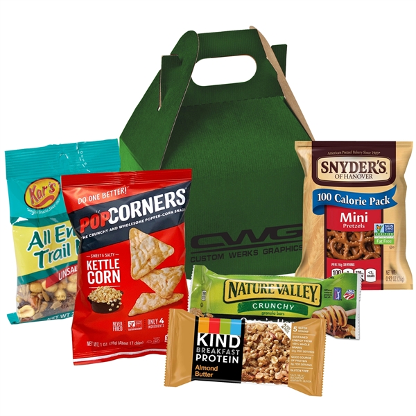 Crowd Pleaser Gable Box - Recharge Mix contains trail mix, pretzels,... from ASI 71685 Midnite Snax®