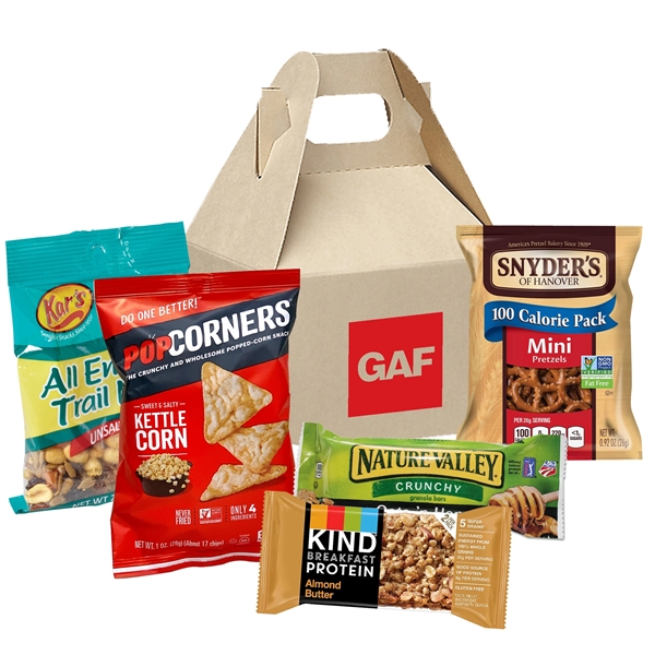 Crowd Pleaser Gable Box - Recharge Mix contains trail mix, pretzels,... from ASI 71685 Midnite Snax®