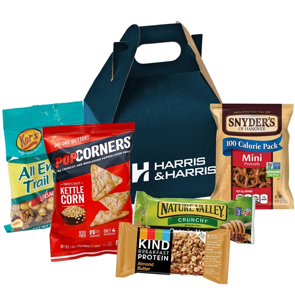 Crowd Pleaser Gable Box - Recharge Mix contains trail mix, pretzels,... from ASI 71685 Midnite Snax®