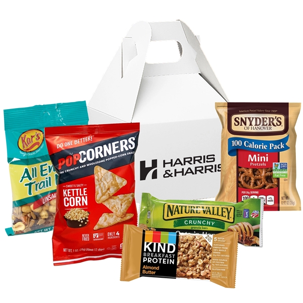 Crowd Pleaser Gable Box - Recharge Mix contains trail mix, pretzels,... from ASI 71685 Midnite Snax®