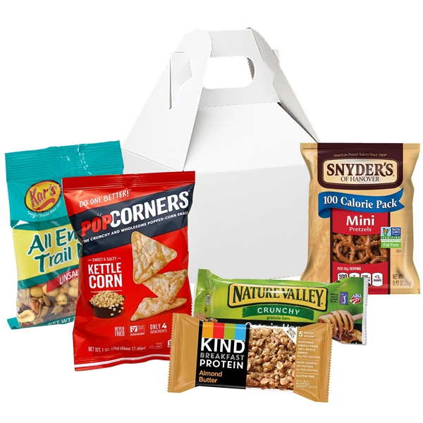 Crowd Pleaser Gable Box - Recharge Mix contains trail mix, pretzels,... from ASI 71685 Midnite Snax®