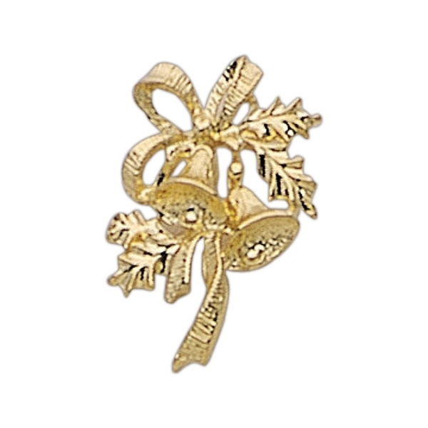 Christmas bells lapel pin with military clutch.... from ASI 68760 Marken Industries / Marken