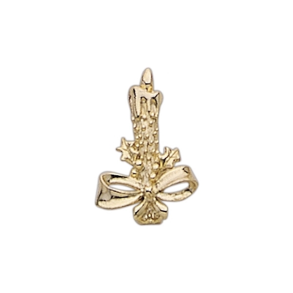 Christmas candle lapel pin with military clutch.... from ASI 68760 Marken Industries / Marken