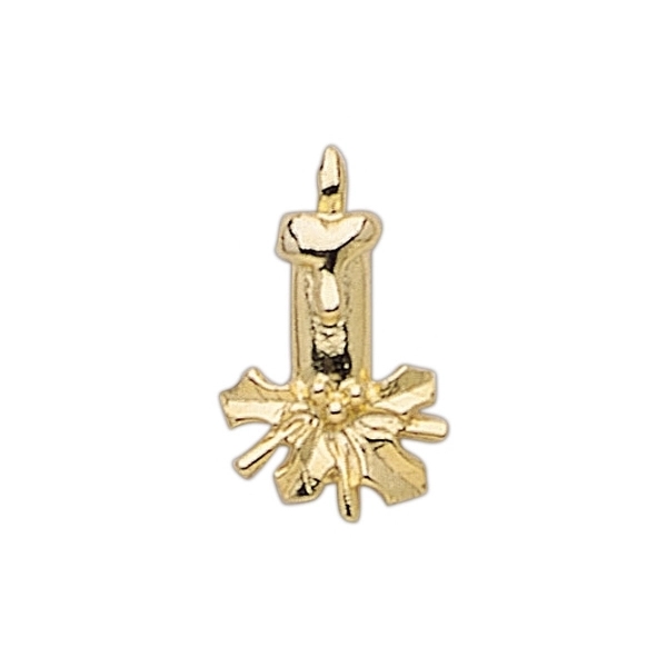 Christmas candle lapel pin with military clutch.... from ASI 68760 Marken Industries / Marken