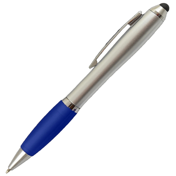 Antimicrobial pen with twist-action mechanism, stylus, rubber grip, black ink and... from ASI 57956 Graphco line