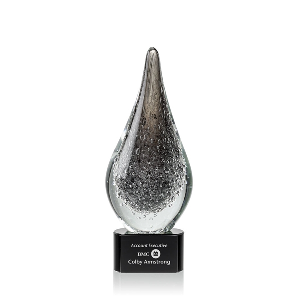 Frosted and hand blown work of art award with a complimenting... from ASI 84592 St Regis Group / St Regis