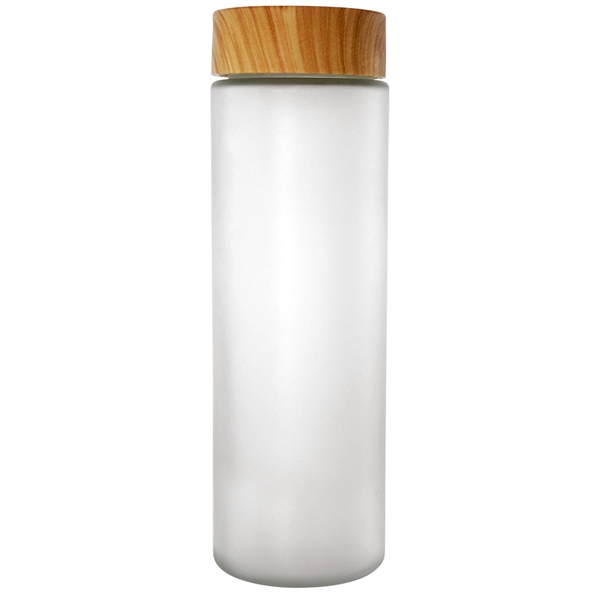 Bamboo Pattern 22 oz. Frosted Glass Bottle... from ASI 30208 A P Specialties / AP Specialties