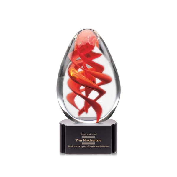 Hand blown art glass award on an ebony base.... from ASI 84592 St Regis Group / St Regis