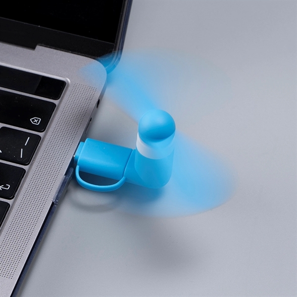 Mini Mobile Fan 16000RPM, Logo on the spinning fan blades will... from ASI 64845 Kin Image Inc