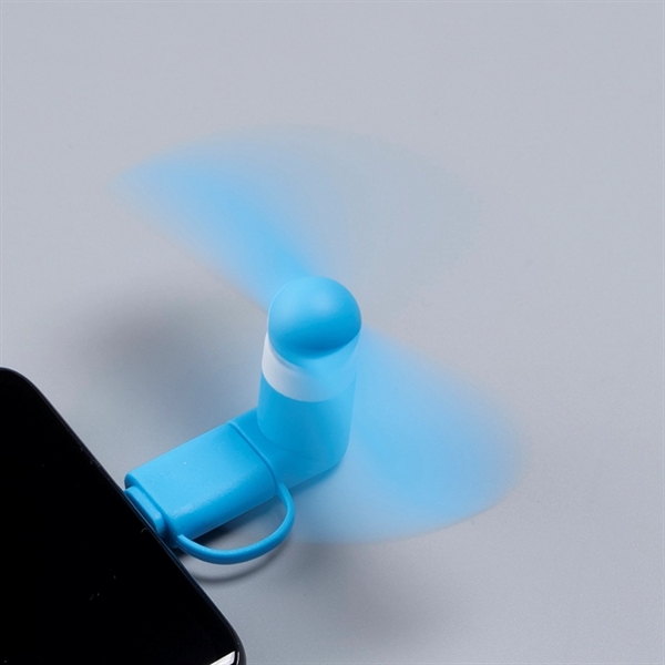 Mini Mobile Fan 16000RPM, Logo on the spinning fan blades will... from ASI 64845 Kin Image Inc