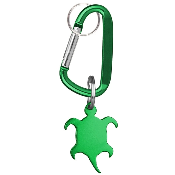 Turtle deluxe aluminum can and bottle opener with split key ring... from ASI 74585 Nu Promo International / Nu Promo Line