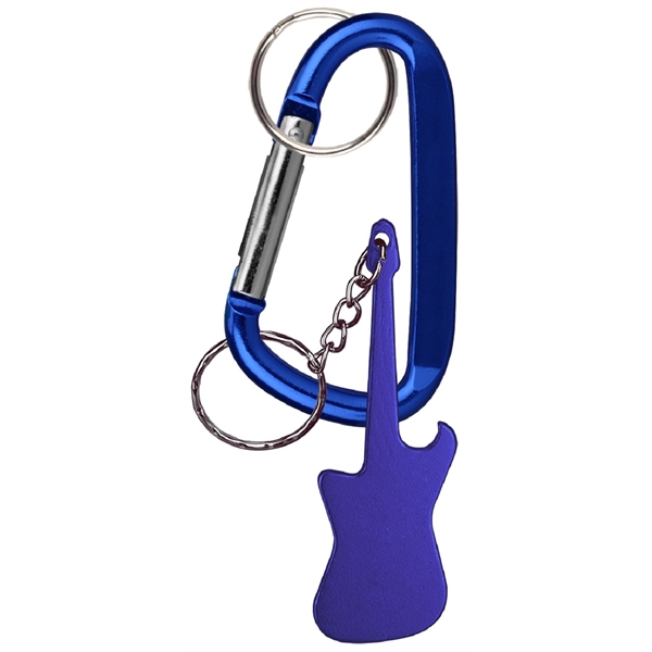 Guitar deluxe aluminum can and bottle opener with split key ring... from ASI 74585 Nu Promo International / Nu Promo Line