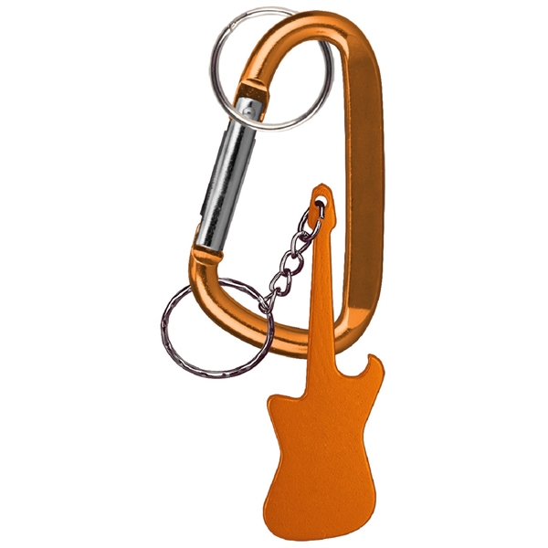 Guitar deluxe aluminum can and bottle opener with split key ring... from ASI 74585 Nu Promo International / Nu Promo Line