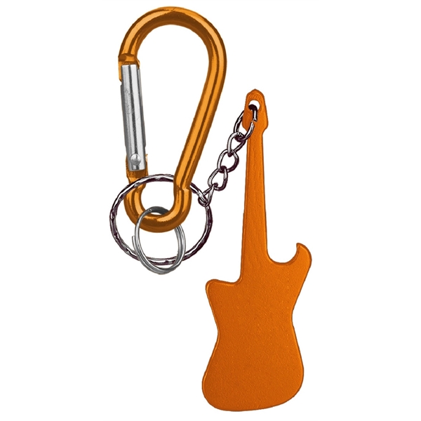 Guitar deluxe aluminum can and bottle opener with split key ring... from ASI 74585 Nu Promo International / Nu Promo Line