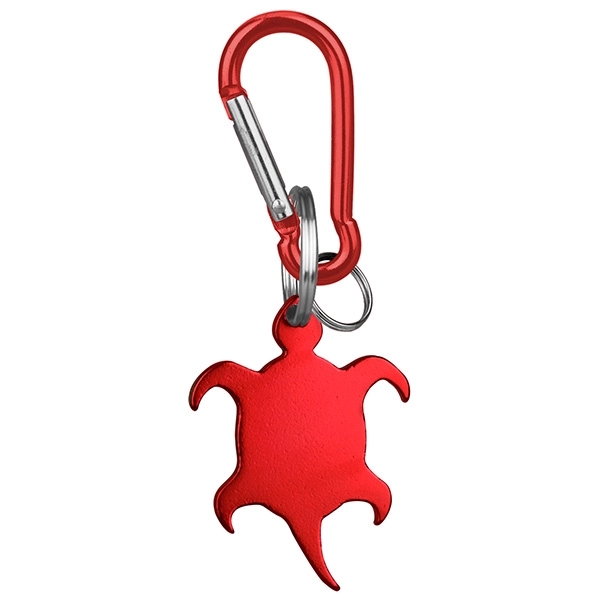 Turtle deluxe aluminum can and bottle opener with split key ring... from ASI 74585 Nu Promo International / Nu Promo Line
