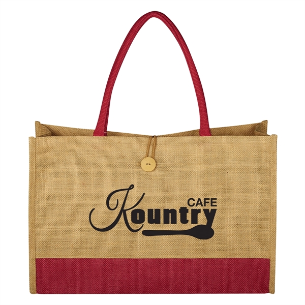 Natural jute tote with azo-free dye... from ASI 61125 Hit Promotional Products / Hit®