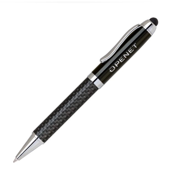 Heavyweight brass ballpoint pen available in black and silver with a... from ASI 68190 Lungsal / Lungsal