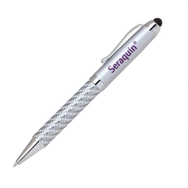 Heavyweight brass ballpoint pen available in black and silver with a... from ASI 68190 Lungsal / Lungsal
