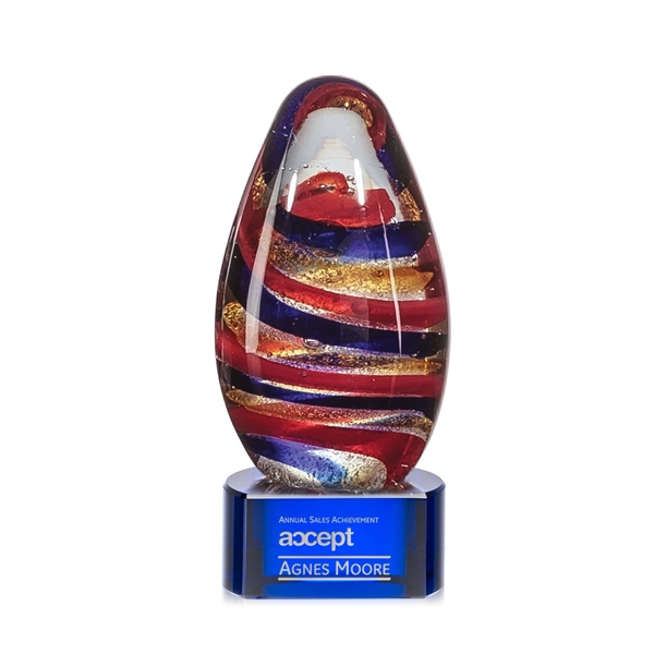 Hand blown work of art egg shape award with a complimenting... from ASI 84592 St Regis Group / St Regis