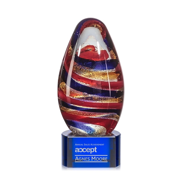 Hand blown work of art egg shape award with a complimenting... from ASI 84592 St Regis Group / St Regis