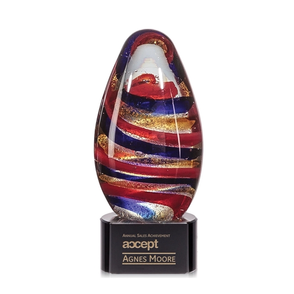Hand blown work of art egg shape award with a complimenting... from ASI 84592 St Regis Group / St Regis