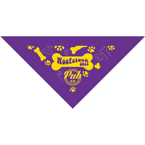 14" x 14" x 19" triangular shaped bandanna made of 100%... from ASI 44020 Bandanna Promotions By CARO-LINE / Swag-Wag Pets