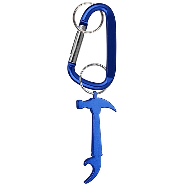Hammer deluxe aluminum can and bottle opener with split key ring... from ASI 74585 Nu Promo International / Nu Promo Line