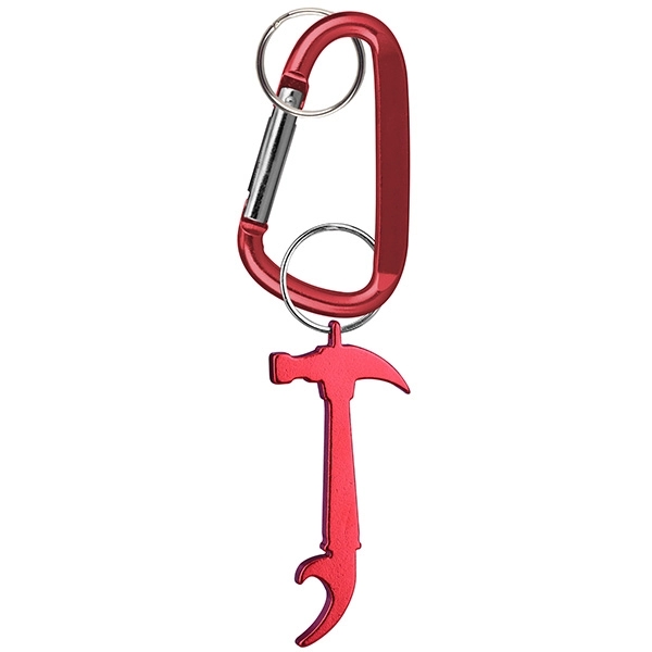 Hammer deluxe aluminum can and bottle opener with split key ring... from ASI 74585 Nu Promo International / Nu Promo Line