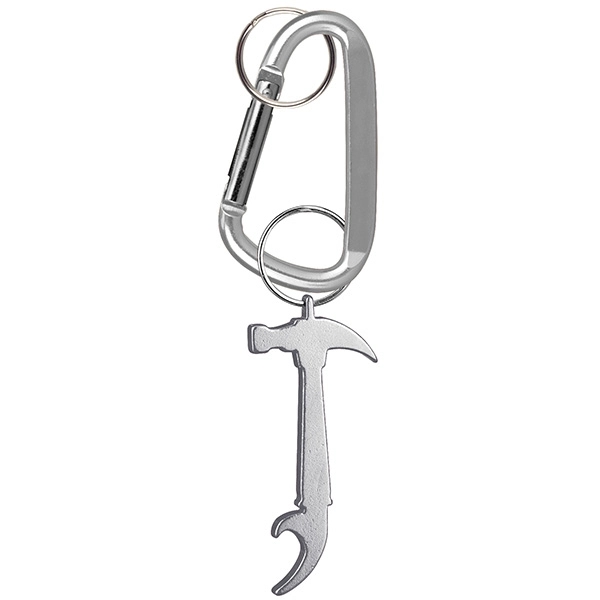 Hammer deluxe aluminum can and bottle opener with split key ring... from ASI 74585 Nu Promo International / Nu Promo Line