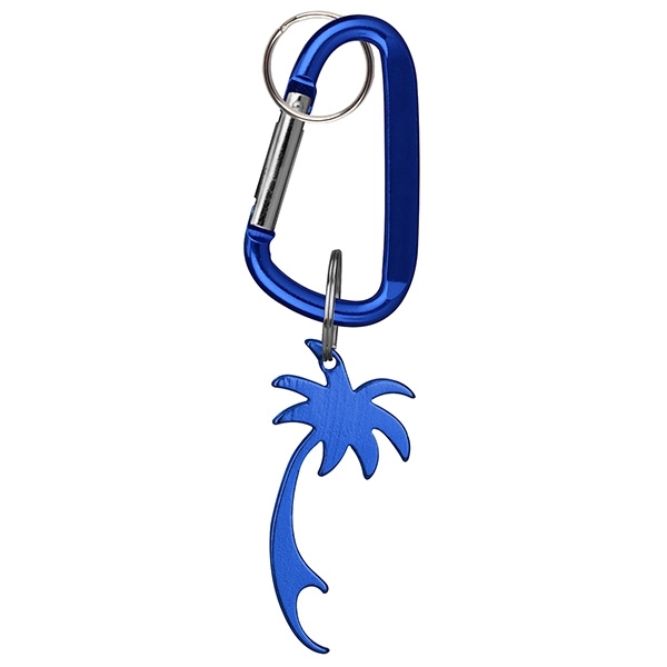 Coconut palm tree deluxe aluminum can and bottle opener with split... from ASI 74585 Nu Promo International / Nu Promo Line