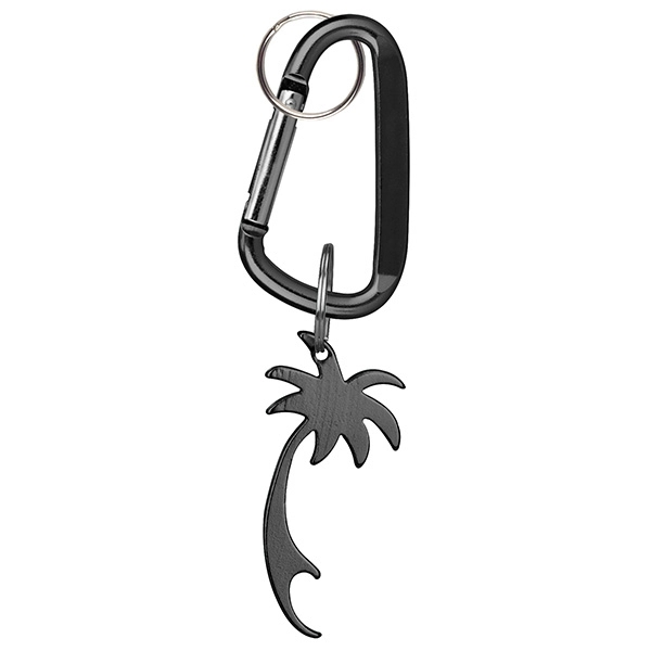 Coconut palm tree deluxe aluminum can and bottle opener with split... from ASI 74585 Nu Promo International / Nu Promo Line