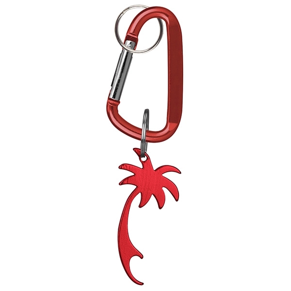 Coconut palm tree deluxe aluminum can and bottle opener with split... from ASI 74585 Nu Promo International / Nu Promo Line