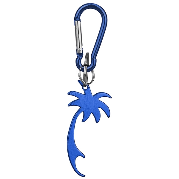 Coconut palm tree deluxe aluminum can and bottle opener with split... from ASI 74585 Nu Promo International / Nu Promo Line