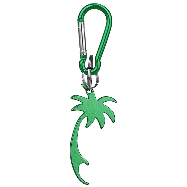 Coconut palm tree deluxe aluminum can and bottle opener with split... from ASI 74585 Nu Promo International / Nu Promo Line