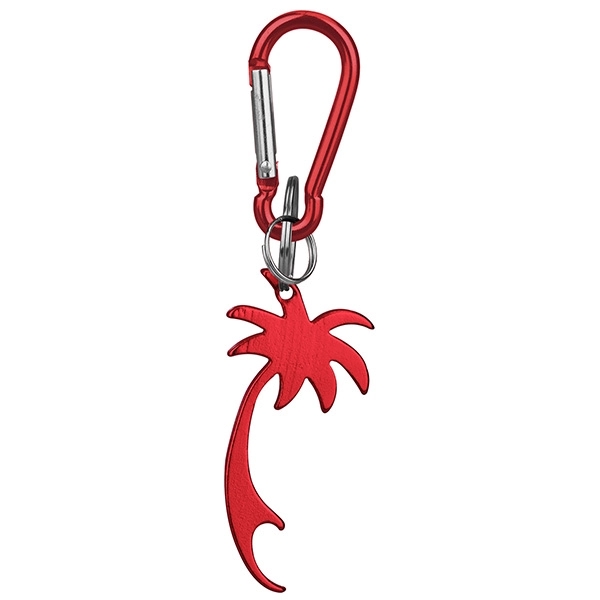 Coconut palm tree deluxe aluminum can and bottle opener with split... from ASI 74585 Nu Promo International / Nu Promo Line