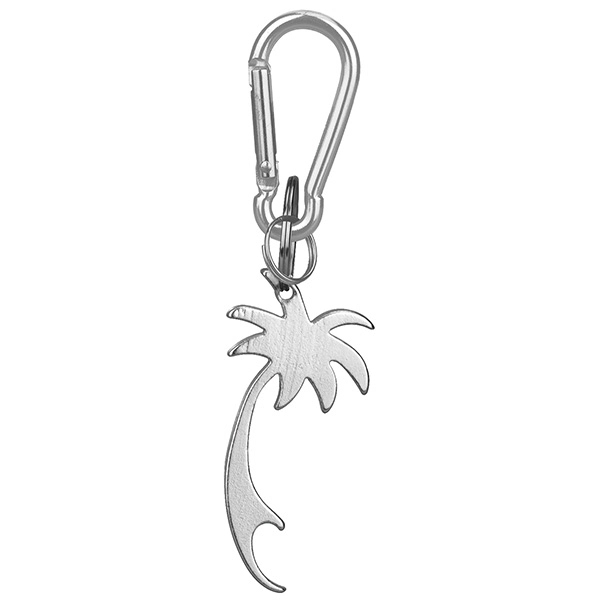 Coconut palm tree deluxe aluminum can and bottle opener with split... from ASI 74585 Nu Promo International / Nu Promo Line