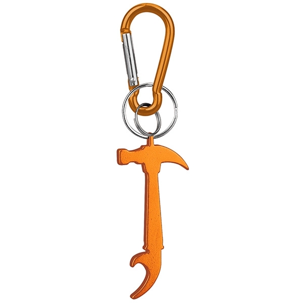Hammer deluxe aluminum can and bottle opener with split key ring... from ASI 74585 Nu Promo International / Nu Promo Line