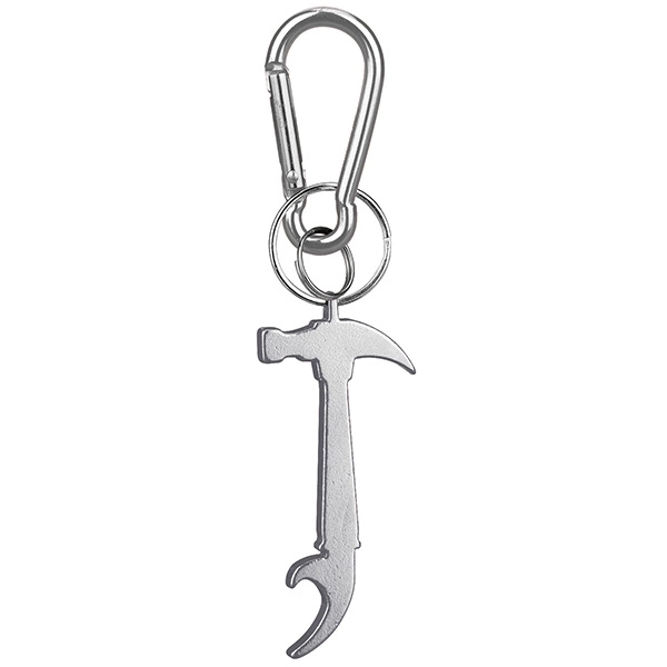 Hammer deluxe aluminum can and bottle opener with split key ring... from ASI 74585 Nu Promo International / Nu Promo Line